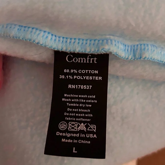 Comfrt Pastel Edit Pastel Blue Joggers EUC - Picture 4 of 4